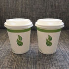 Pla Coffee Biodegradable Dan Komposable Piala Kertas 16oz Double Wall With Lids