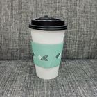 Gelas lengan kertas kopi promosi dengan pegangan fleksibel yang tahan panas