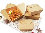 Desain Kustom Kotak Takeaway Kertas Cetak Daur Ulang Kraft Paperfolding Kotak Makanan Makan