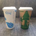 Pla Coffee Biodegradable Dan Komposable Piala Kertas 16oz Double Wall With Lids