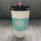 Hot Coffee Paper Cup Sleeve 12oz Logo Disesuaikan Minuman Boba Tea Ramah Lingkungan
