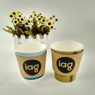 Biodegradable Paper Cup Sleeve 12oz Hot Coffee Food Grade Kertas Kraft Bergelombang