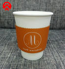 Hot Drink Paper Coffee Cup Sleeves Minuman Kopi Boba Tea Cmyk Full Color