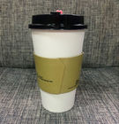 Takeaway Cardboard Piala Coffee Sleeves Kekakuan Tinggi Dengan Ukuran Disesuaikan