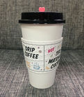 Disposable Coffee Paper Cup Sleeve 12oz Tersedia Pencetakan Offset Flexo