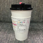 Disposable Coffee Paper Cup Sleeve 12oz Tersedia Pencetakan Offset Flexo
