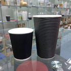 Logo Disesuaikan Disposable Paper Cup 16 oz Hot Coffee Ripple Cup Ramah Lingkungan
