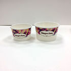 Disposable Disposable Ice Cream Sundae Cups 16oz Logo Dicetak Mangkuk Kertas Dengan Sendok