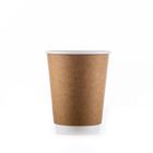 Kraft Paper Double Wall Hot Coffee Cups, Personalised Cups Paper Disesuaikan Warna