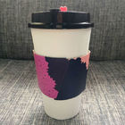 Hot Drink Paper Cup Jacket Sleeve For Coffee Ukuran Disesuaikan Odm Oem Cmyk Full Color