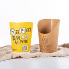 Camilan Food Grade Pakai Paper Cup Brown Kraft Chip Kentang Goreng Prancis Ramah Lingkungan