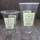 12oz 16oz 20oz Plastik Cold Pla Clear Cups Biodegradable Dan Kompos