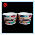 Biodegradable Ice Cream 300ml Mangkuk Kertas Kraft Dengan Tutup Kertas