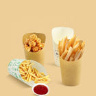 Grease Proof Takeout Fries Piala Kertas Sekali Pakai 14oz 16oz OEM Untuk Restoran