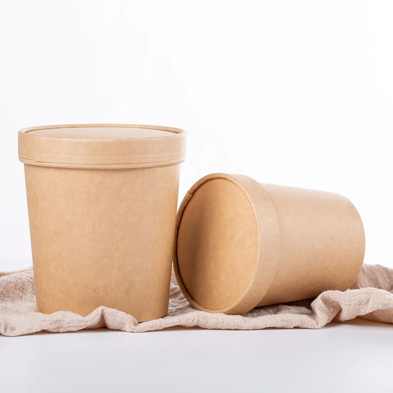 32 Oz Catering Paper Carry Out Box untuk makanan dingin atau panas