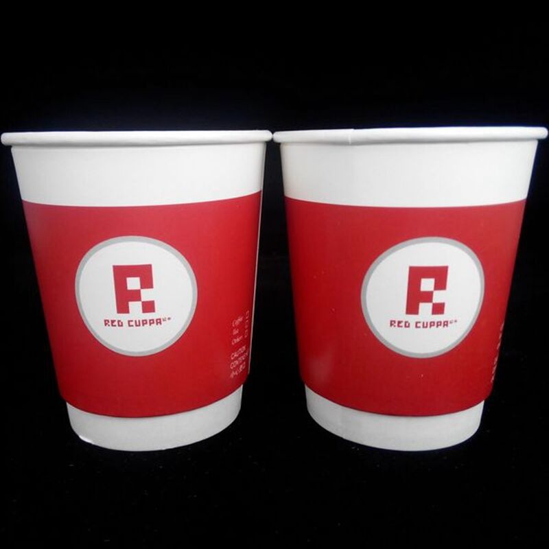 80mm Top Diameter Disposable Paper Coffee Cup Dibuat dari Bahan Berkelanjutan Cocok untuk Berbagai Jenis Minuman
