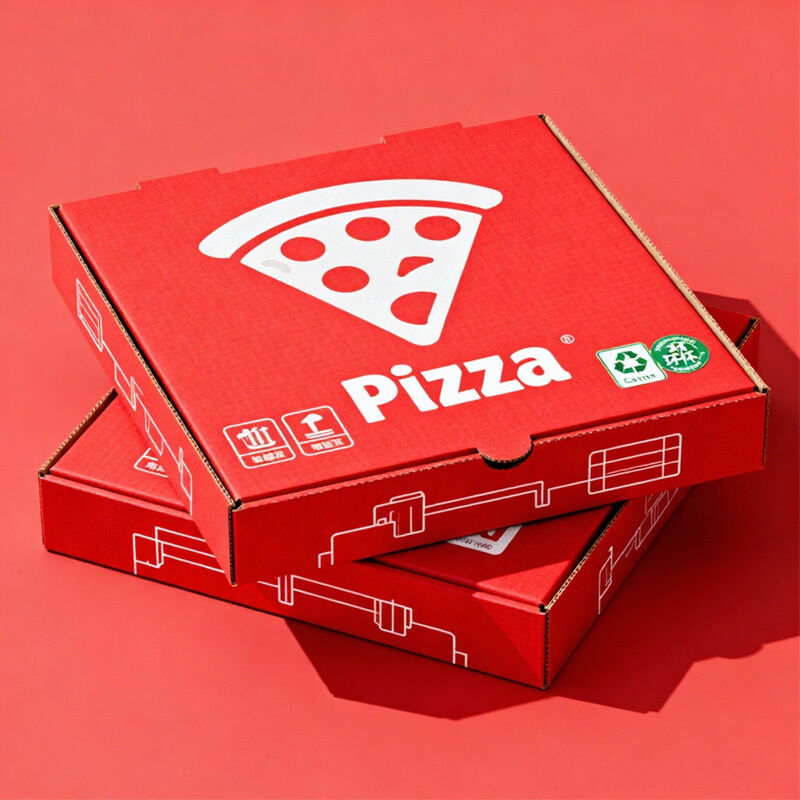Kothak Pizza ¥ 7, 8, 9, 10, 12 Inci Kothak Pengemasan Pizza Kraft sekali pakai, Wadah Pizza Aluminium Foil