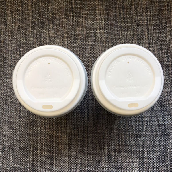Pla Biodegradable Cup Lids, Reusable Cup Lids 80mm 90mm Untuk 8oz 12oz 16oz Cangkir Kopi