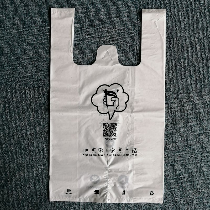 Hdpe Clear T Shirt Kantong Plastik Tas Bawa Pulang Disesuaikan Sisi Logo Jenis Buhul