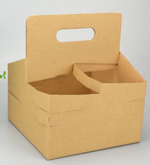 Disposable Take Away Coffee Cup Carrier Paper Pulp For 2 Cups 4 Cups Stabil