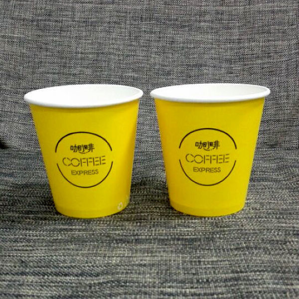 Single Wall Disposable Paper Cup 12oz Minuman Panas Dengan Logo Minuman Ps Pp Lid