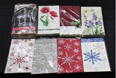 2 Ply Kustom Dicetak Kertas Tisu Serbet Kertas Warna 23 * 23 Cm 25 * 25 Cm