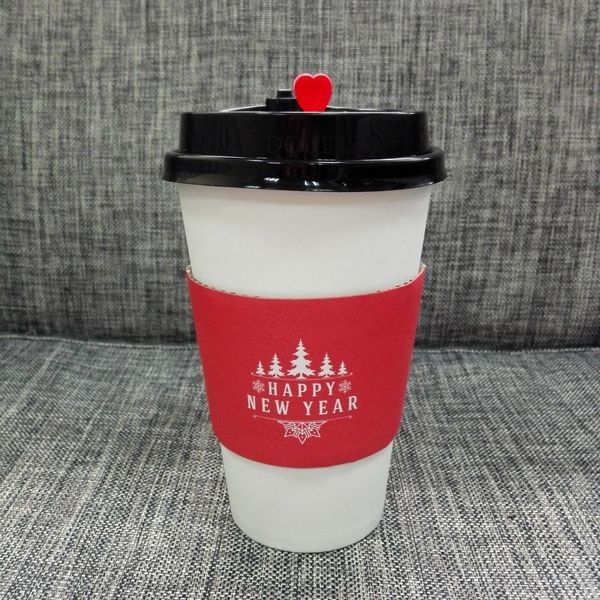 Custom Cup Paper Sleeve Sleeve Dengan Lid Sleeve 8oz 12oz 16oz For Beverage