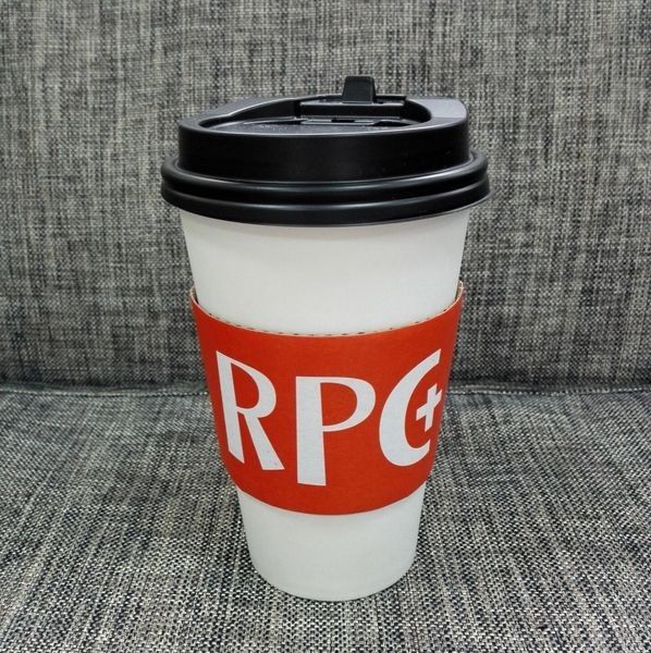 Logo Custom Cup Coffee Sleeve Sleeve Dengan Kertas Kraft Bergelombang Food Grade