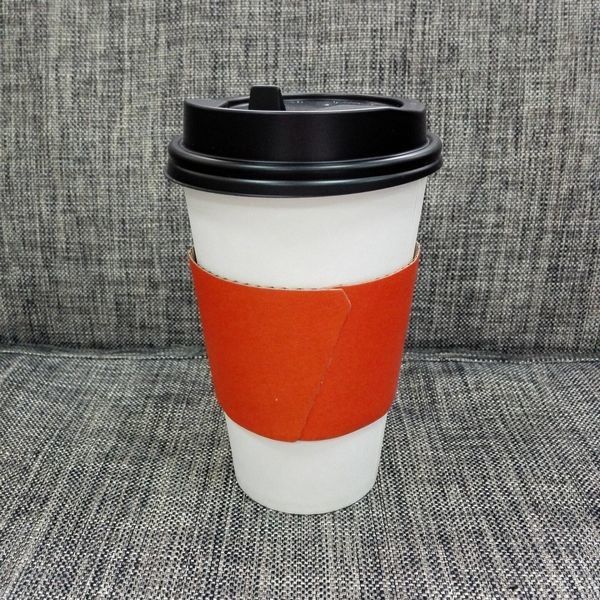 Logo Custom Cup Coffee Sleeve Sleeve Dengan Kertas Kraft Bergelombang Food Grade