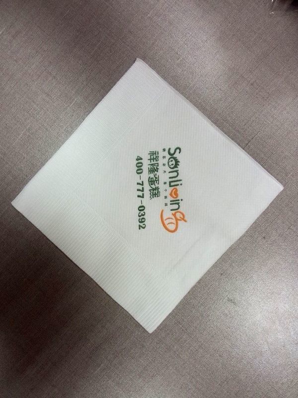 Boba Tea Shop Table Serbet Tissue, Tissue Dinner Napkin Virgin Pulp Full Color
